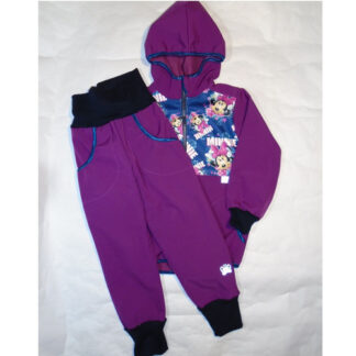 Set dívčí purpurový souprava - zim. softshell. MINNIE